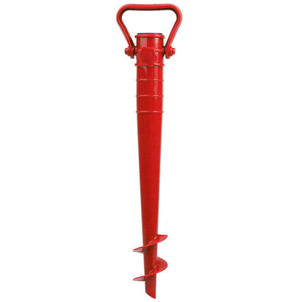 Parasolharing - rood - kunststof - D40 mm x H37 cm - parasolhouder - Parasolvoeten