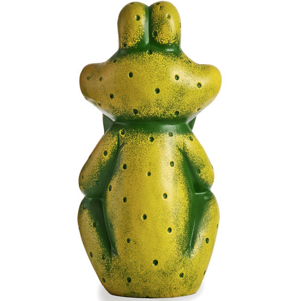 Ibergarden Tuinbeeld kikker - keramiek - H30 cm - groen mix kleuren - Tuinbeelden