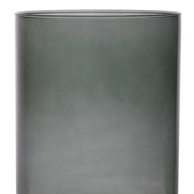 Bloemenvaas Neville - donkergrijs transparant - glas - D18 x H25 cm - Vazen