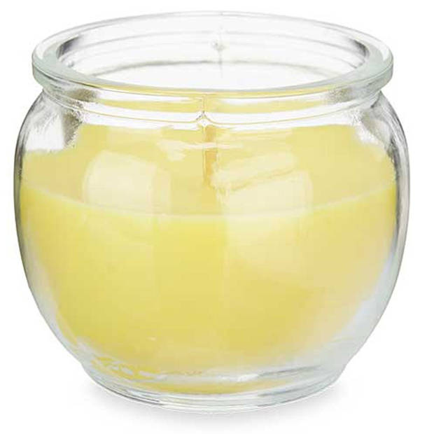 Ibergarden Citronella kaars in houder - 5x - glas - 20 branduren - geurkaarsen