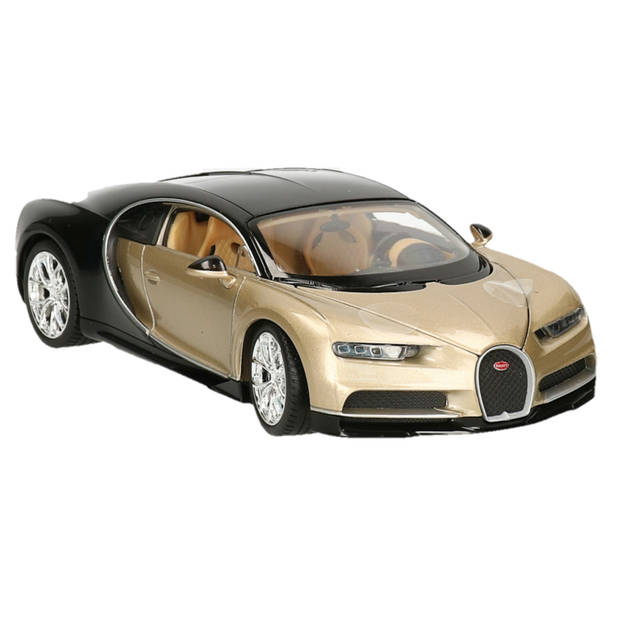 Modelauto/speelgoedauto Bugatti Chiron 2017 goud schaal 1:24/19 x 8 x 5 cm - Speelgoed auto's