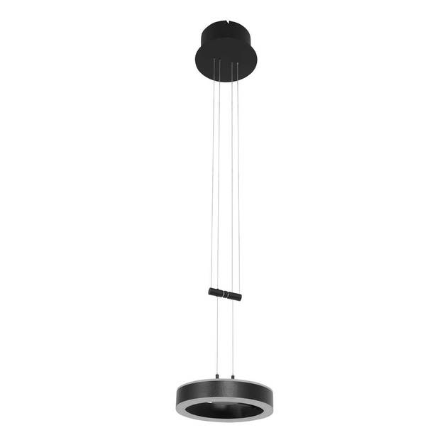 Steinhauer hanglamp Piola - zwart - metaal - 16 cm - ingebouwde LED-module - 3500ZW