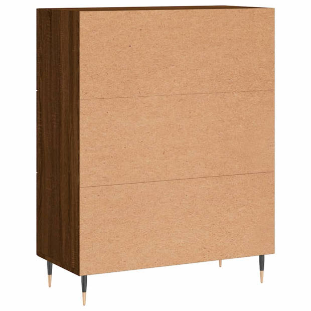 The Living Store Dressoir Vintage - Bruineiken - 69.5 x 34 x 90 cm