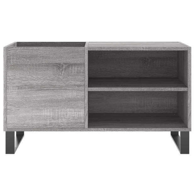 vidaXL Platenkast 85x38x48 cm bewerkt hout grijs sonoma eikenkleurig