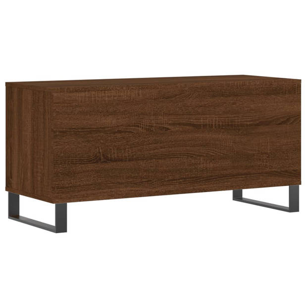 vidaXL Platenkast 100x38x48 cm bewerkt hout bruin eikenkleur