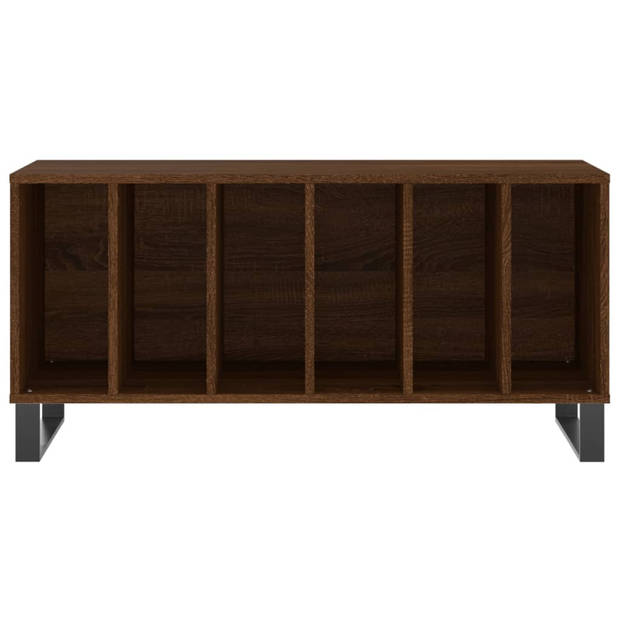 vidaXL Platenkast 100x38x48 cm bewerkt hout bruin eikenkleur