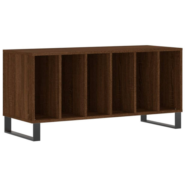 vidaXL Platenkast 100x38x48 cm bewerkt hout bruin eikenkleur