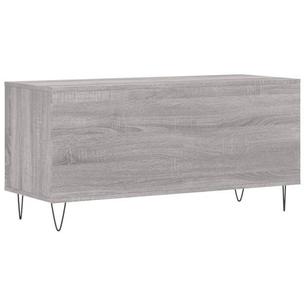 vidaXL Platenkast 100x38x48 cm bewerkt hout grijs sonoma eikenkleurig