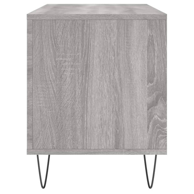 vidaXL Platenkast 100x38x48 cm bewerkt hout grijs sonoma eikenkleurig