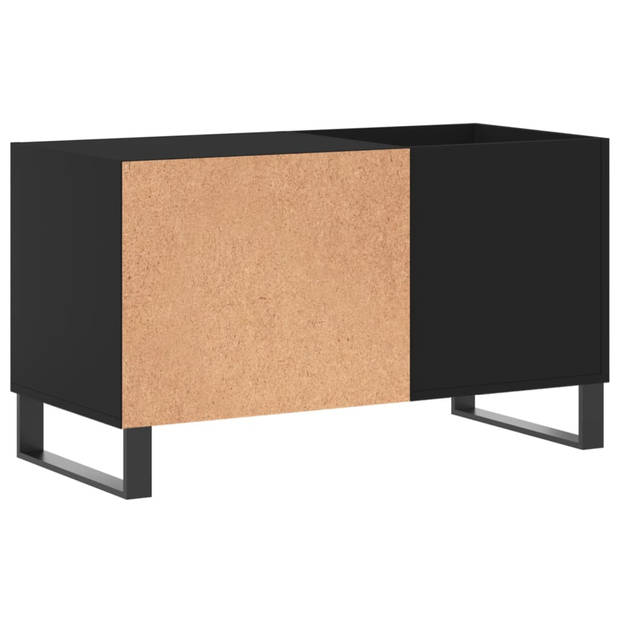 vidaXL Platenkast 85x38x48 cm bewerkt hout zwart