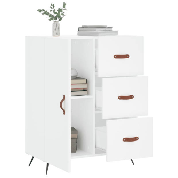 The Living Store Dressoir Scandinavisch - 69.5 x 34 x 90 cm - Wit