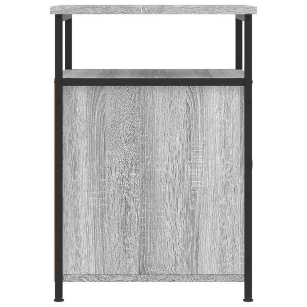 vidaXL Nachtkastjes 2 st 40x42x60 cm bewerkt hout grijs sonoma eiken