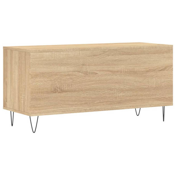 vidaXL Platenkast 100x38x48 cm bewerkt hout sonoma eikenkleurig