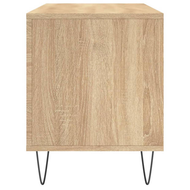 vidaXL Platenkast 100x38x48 cm bewerkt hout sonoma eikenkleurig