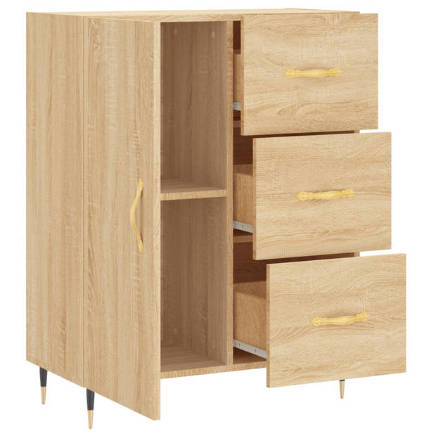 The Living Store Klassieke Dressoir - 69.5 x 34 x 90 cm - Sonoma Eiken