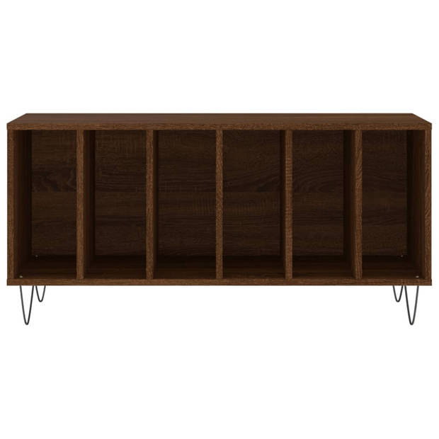 vidaXL Platenkast 100x38x48 cm bewerkt hout bruin eikenkleur