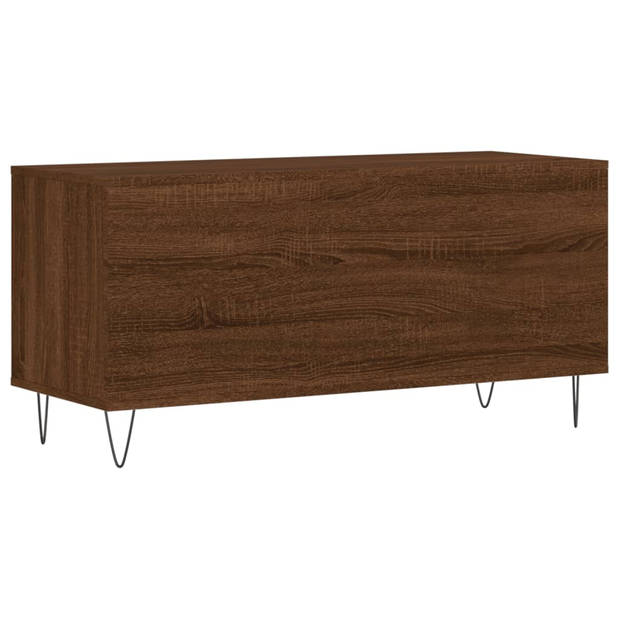 vidaXL Platenkast 100x38x48 cm bewerkt hout bruin eikenkleur