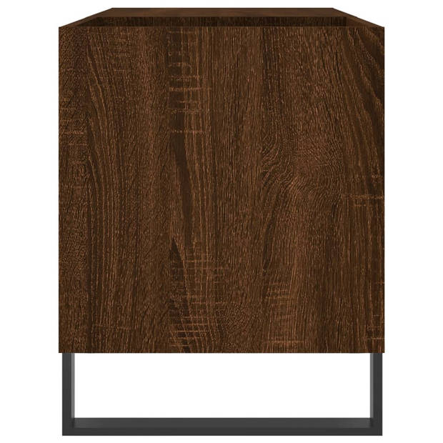 vidaXL Platenkast 85x38x48 cm bewerkt hout bruin eikenkleur