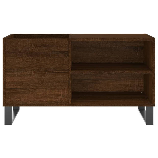 vidaXL Platenkast 85x38x48 cm bewerkt hout bruin eikenkleur