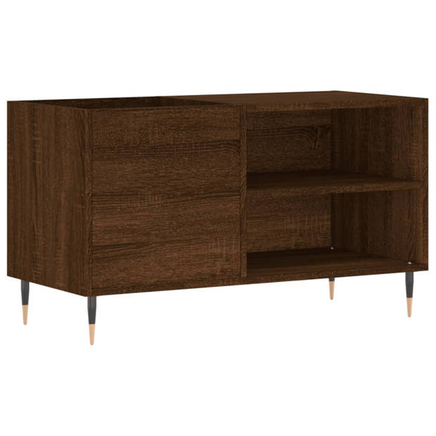 vidaXL Platenkast 85x38x48 cm bewerkt hout bruin eikenkleur