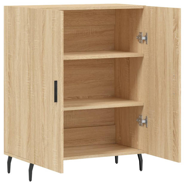 vidaXL Dressoir 69,5x34x90 cm bewerkt hout sonoma eikenkleurig