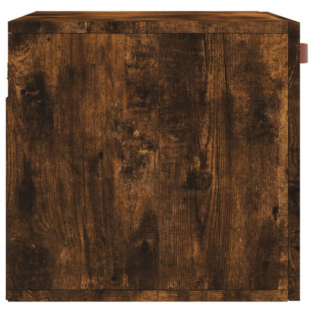 The Living Store Wandkast Smoked Oak - opbergkast - 60 x 36.5 x 35 cm - Duurzaam hout