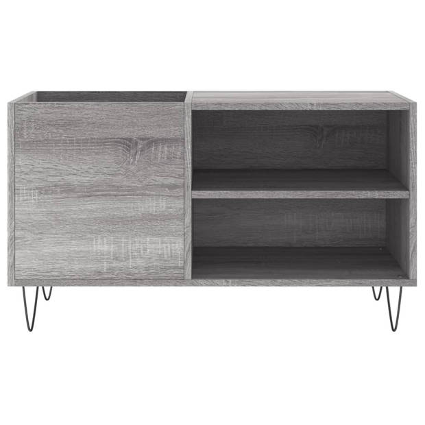 vidaXL Platenkast 85x38x48 cm bewerkt hout grijs sonoma eikenkleurig