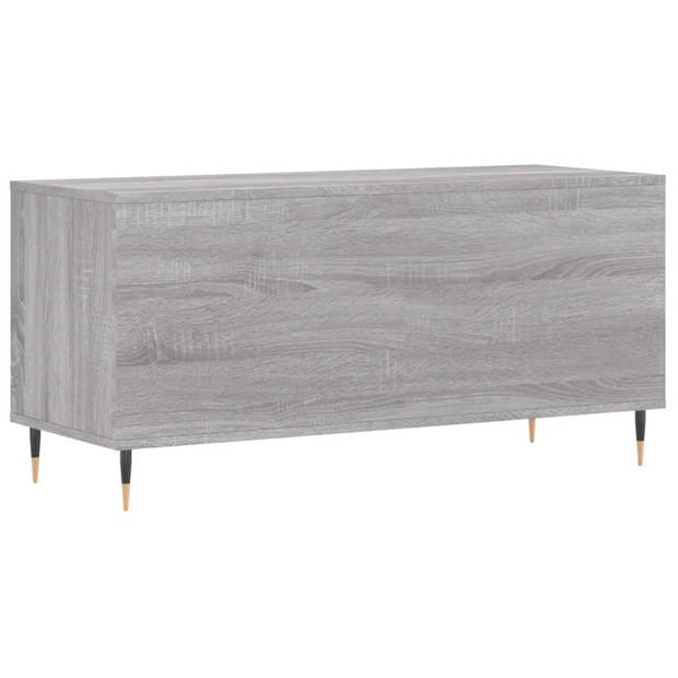 vidaXL Platenkast 100x38x48 cm bewerkt hout grijs sonoma eikenkleurig