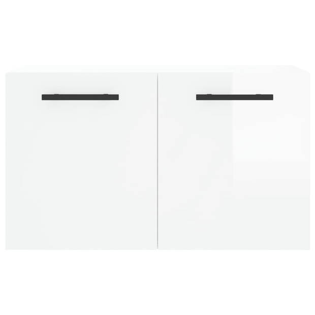 The Living Store Wandkast - Wandgemonteerd - 60x36.5x35 cm - Hoogglans wit