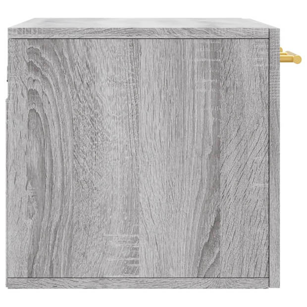The Living Store Wandkast - Wandgemonteerd - 60 x 36.5 x 35 cm - Grijs Sonoma Eiken - Duurzaam hout