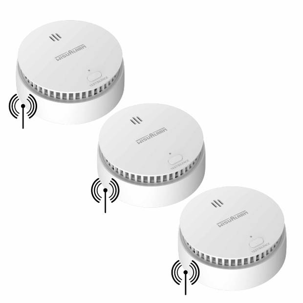 WisuAlarm SA30A-R8 Koppelbare rookmelder 3-pack