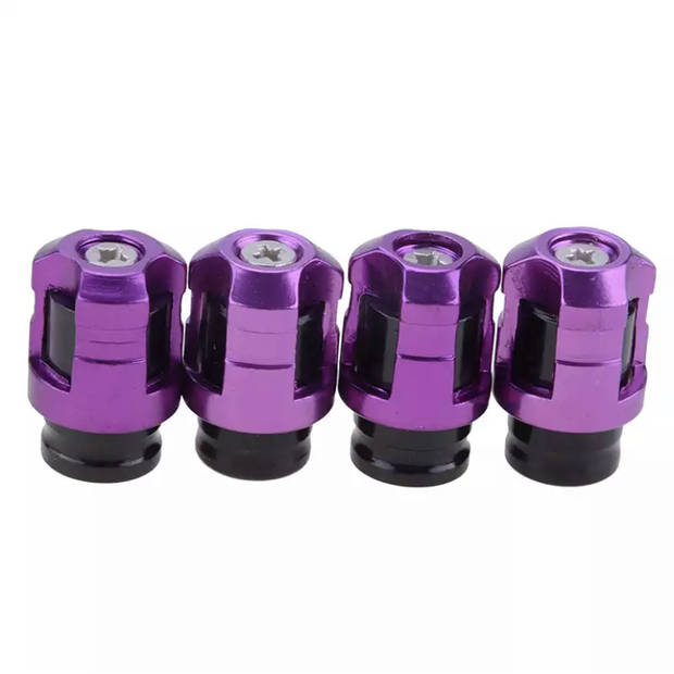 TT-products ventieldoppen Screw-on Purple aluminium 4 stuks paars
