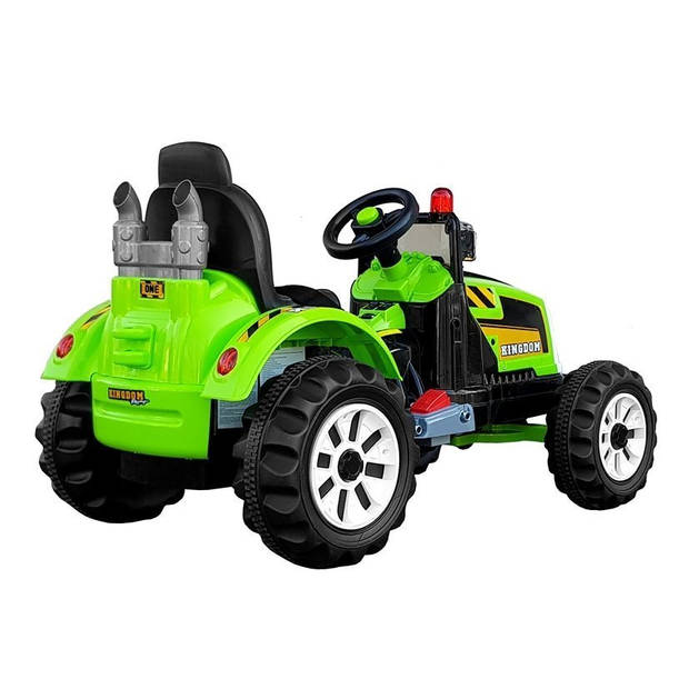 Kingdom elektrische tractor voor kinderen groen - 2 - 5km/h - accu voertuig voor kinderen max 30kg