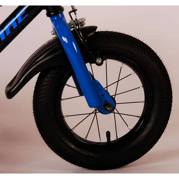 Volare Jongensfiets Super GT 12 Inch 21,5 cm Jongens Terugtraprem Zwart/Blauw