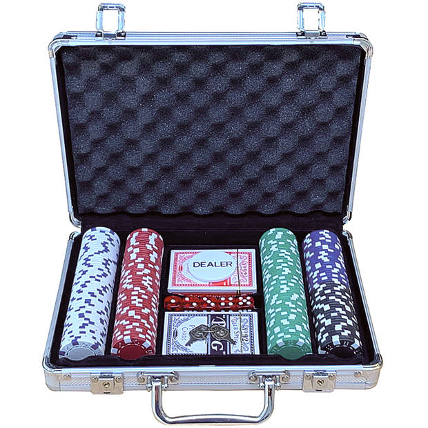 Pokerset koffer aluminium 200 chips