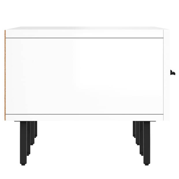 vidaXL Tv-meubel 150x36x30 cm bewerkt hout hoogglans wit