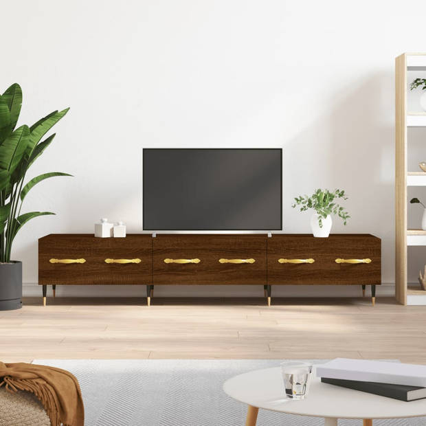 The Living Store TV-meubel Trendy - 150x36x30 cm - Bruineiken - Stevig materiaal