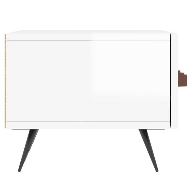 vidaXL Tv-meubel 150x36x30 cm bewerkt hout hoogglans wit