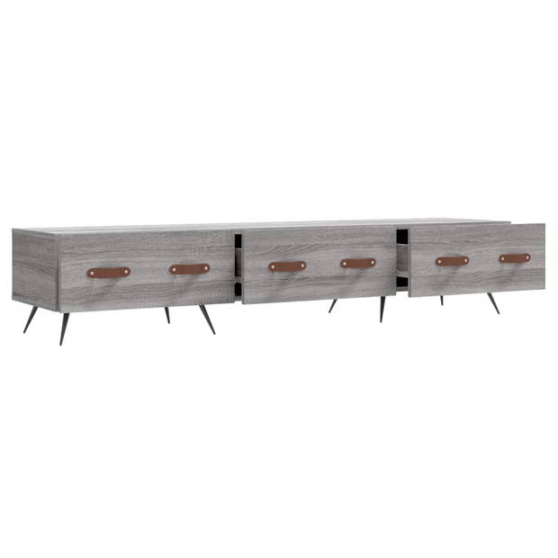 The Living Store Televisiekast - Middelpunt - TV-meubel 150x36x30cm - Stevig hout en ijzer