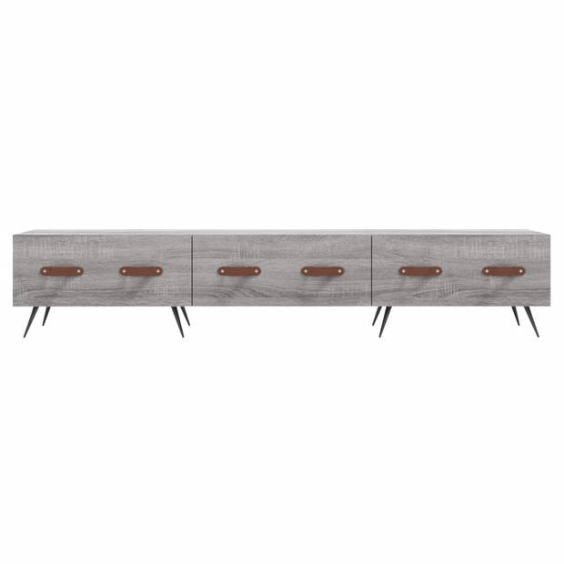 The Living Store Televisiekast - Middelpunt - TV-meubel 150x36x30cm - Stevig hout en ijzer