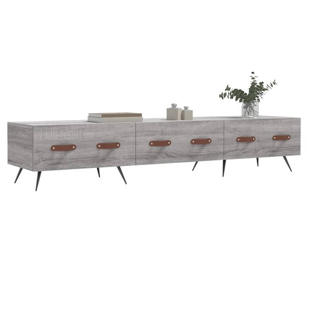 The Living Store Televisiekast - Middelpunt - TV-meubel 150x36x30cm - Stevig hout en ijzer