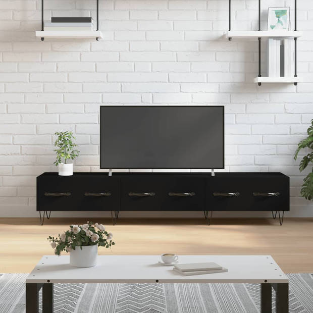 The Living Store Tv-meubel - - - 150x36x30 cm - zwart