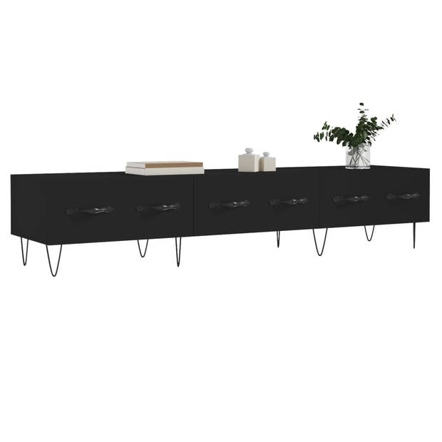 The Living Store Tv-meubel - - - 150x36x30 cm - zwart