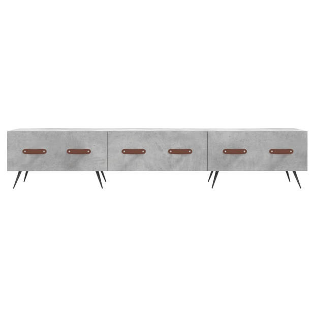 The Living Store Televisiekast Betongrijs - Trendy - TV-meubel - 150 x 36 x 30 cm - Stevig