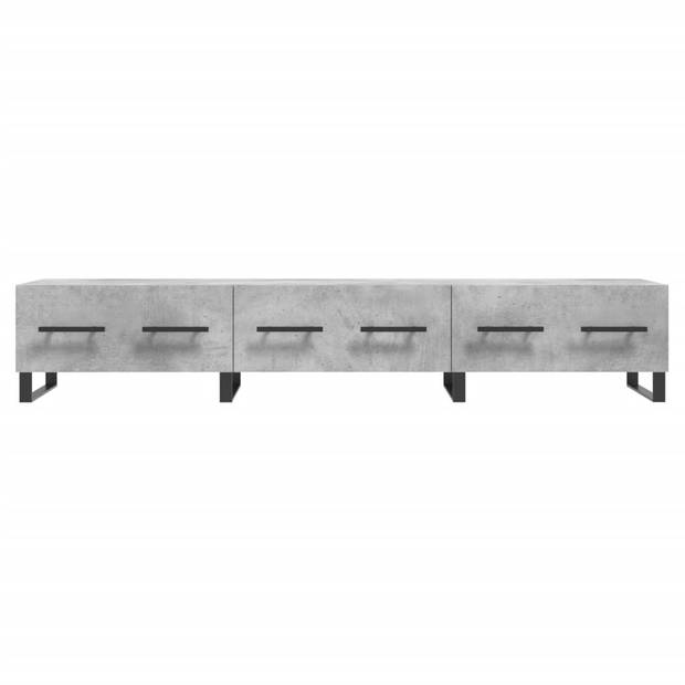 The Living Store TV-meubel Betongrijs - 150 x 36 x 30 cm - Stijlvol design en ruime opbergruimte