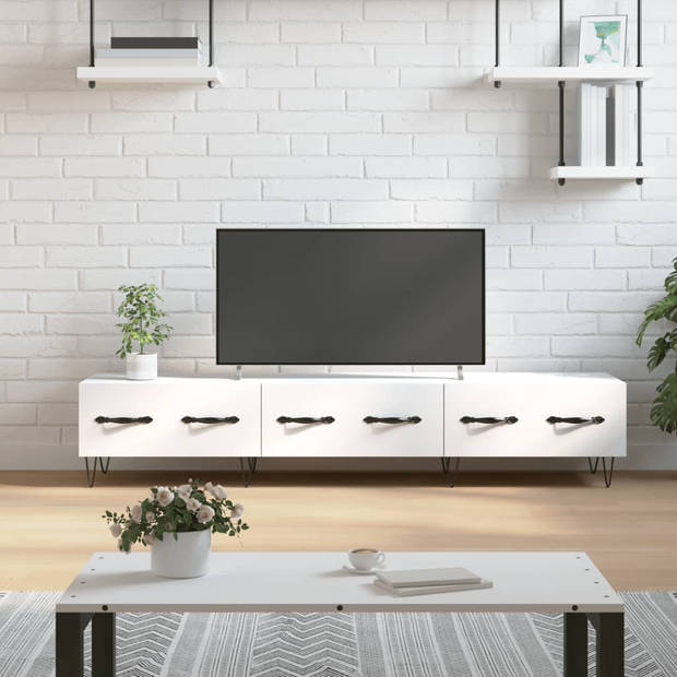 The Living Store Tv-meubel - Trendy - Televisiekast - 150 x 36 x 30 cm - Wit