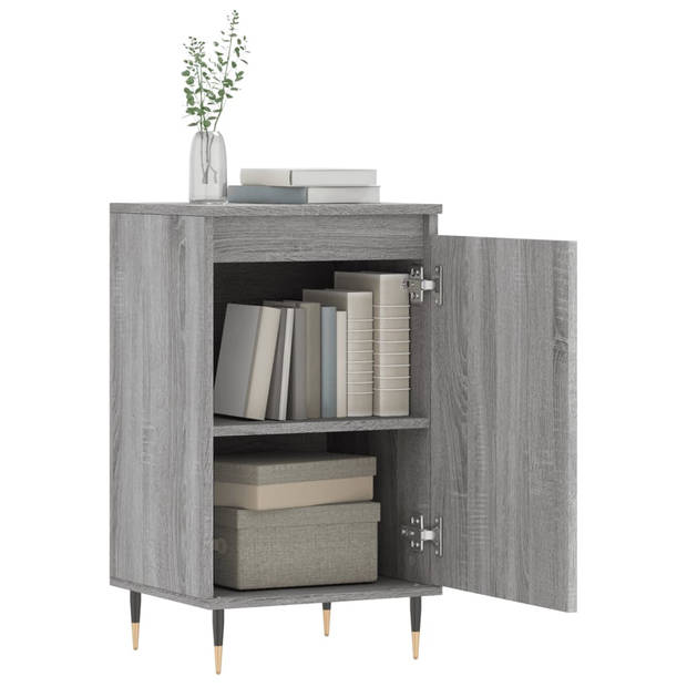 vidaXL Dressoir 40x35x70 cm bewerkt hout grijs sonoma