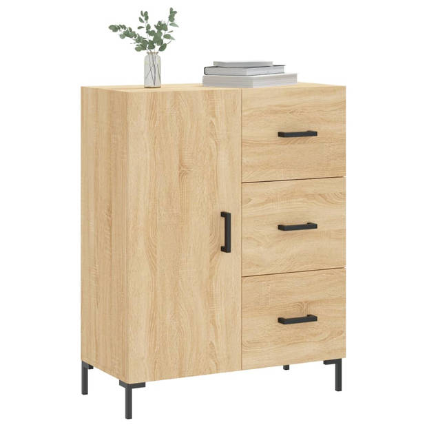 vidaXL Dressoir 69,5x34x90 cm bewerkt hout sonoma eikenkleurig