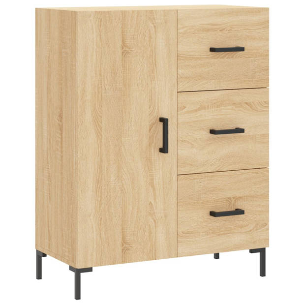 vidaXL Dressoir 69,5x34x90 cm bewerkt hout sonoma eikenkleurig