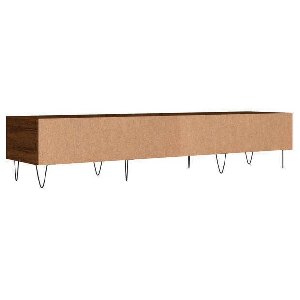 vidaXL Tv-meubel 150x36x30 cm bewerkt hout bruin eikenkleur